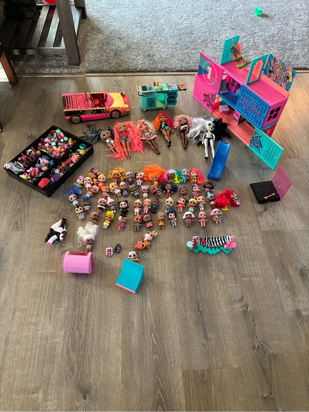 Mixed Kids Dolls and Playsets - Pink, Teal, Orange, White Assortment
